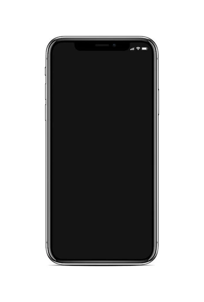 Smartphone Black Screen Interface