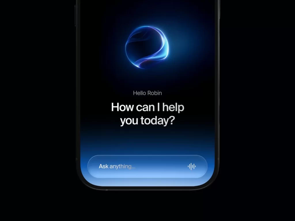 Smartphone Interface Assistant Blue Digital