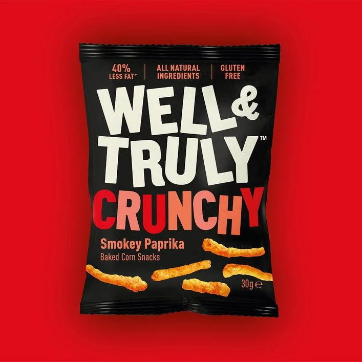 Snack Bag Black Red Baked Corn