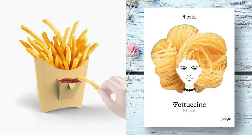 Snack Yellow Fettuccine Pasta