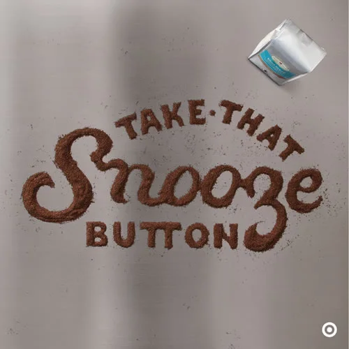 Snooze Button Brown White Coffee