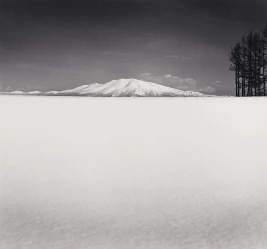 Snowy Mountain Minimalist High Contrast Serene Nature