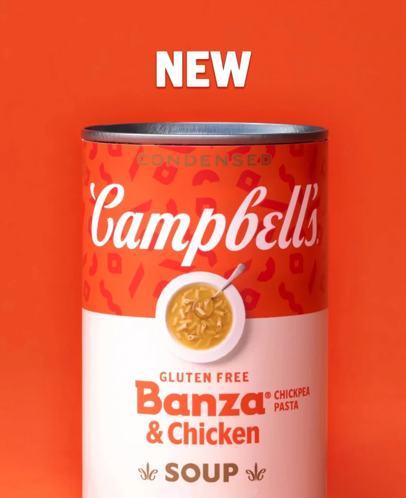 Soup Can Red White Branding Gluten