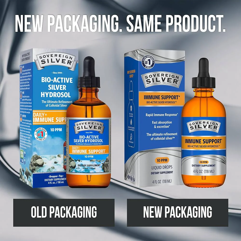 Sovereign Silver Bio-Active Silver Hydrosol (Daily+ Bottle Packaging