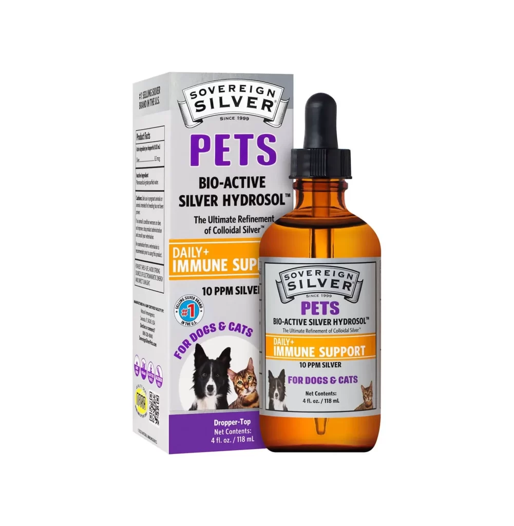 Sovereign Silver Pets Bio-Active Silver Hydrosol Bottle Packaging