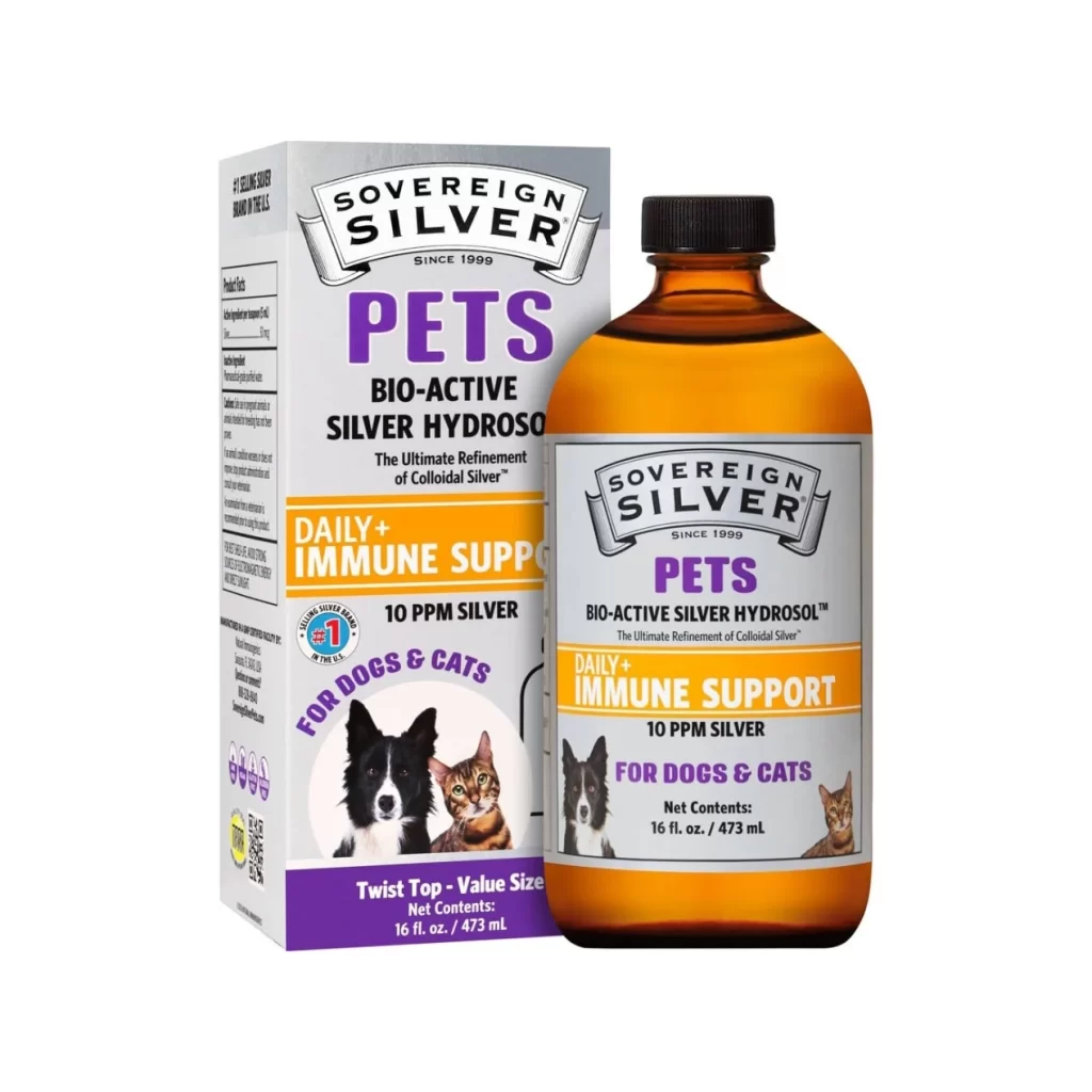 Sovereign Silver Pets Bio-Active Silver Hydrosol Bottle Packaging 2