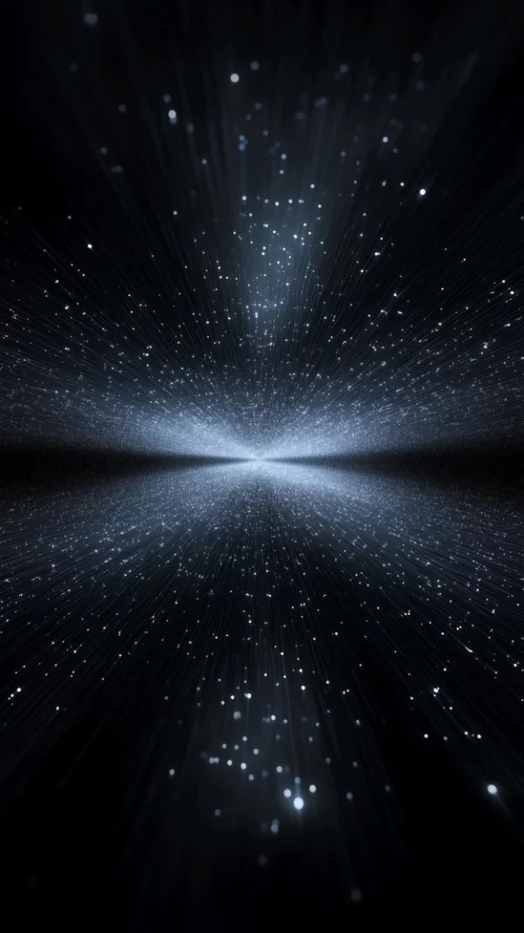 Space Stars Black White Radiant Futuristic