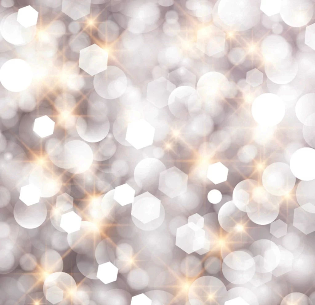 Sparkling Lights White Silver Glittery Abstract