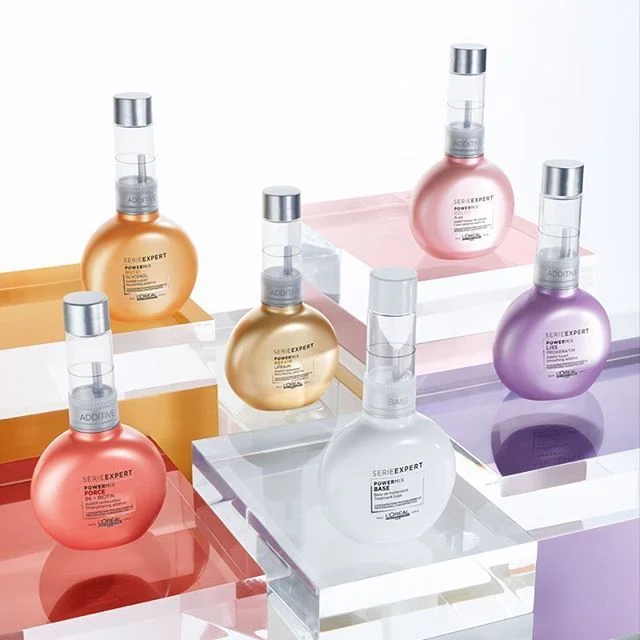 Spherical Bottle Transparent Silver Cap Colorful Design Haircare
