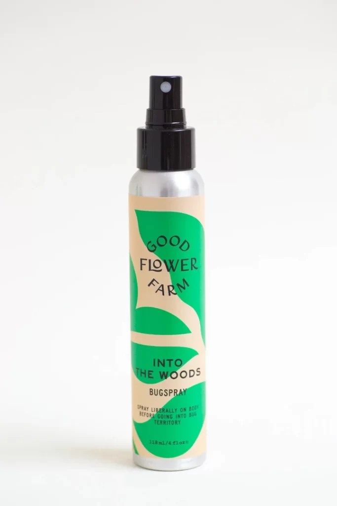Spray Bottle Metal Green Leafy Design Bug Spray