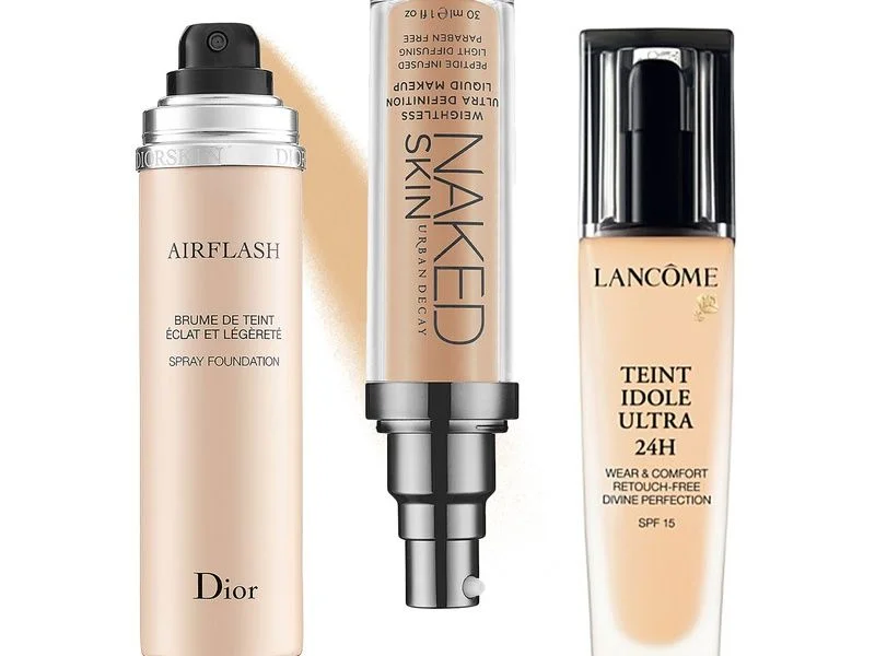 Spray Foundation Bottle Transparent Black Pump Cosmetics