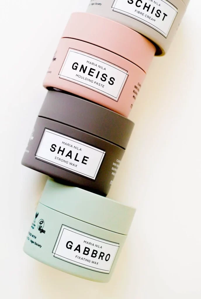 Stacked Jars Pastel Colors Geometric Design Haircare Styling Products