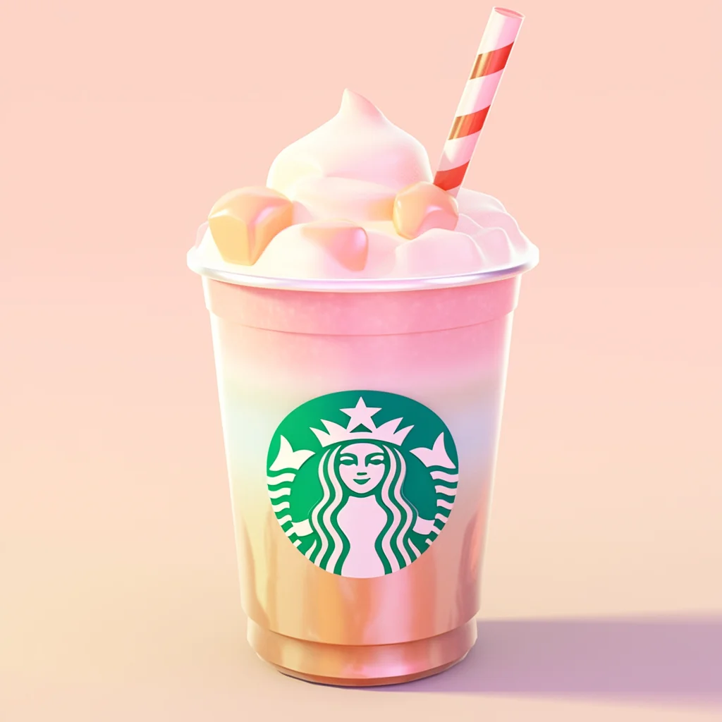 Starbucks coffee frappuccino 3D icon game cartoon cute lovely