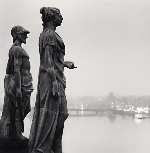 Statue Dramatic High Contrast Moody Cityscape