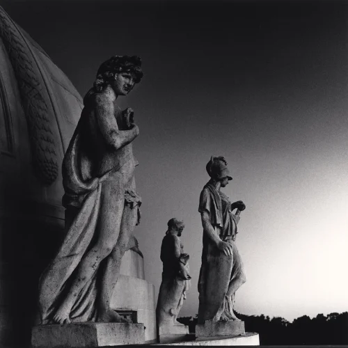 Statue Dramatic High Contrast Textured Mysterious