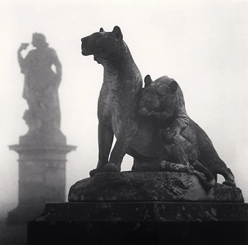 Statue Foggy Dramatic Textured High Contrast Mysterious