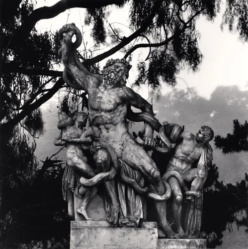 Statue High Contrast Dramatic Mysterious Nature