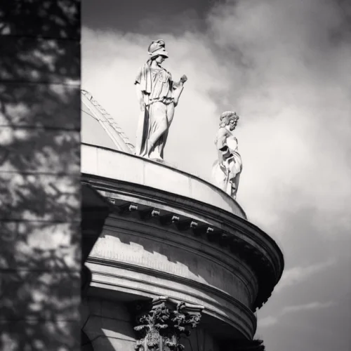 Statue High Contrast Dramatic Textured Mysterious
