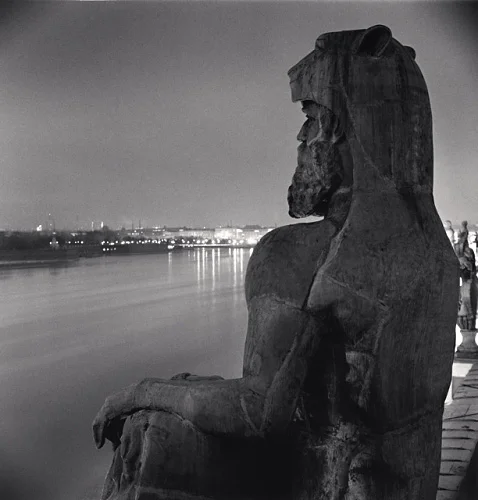 Statue Reflective Water Dramatic High Contrast Moody