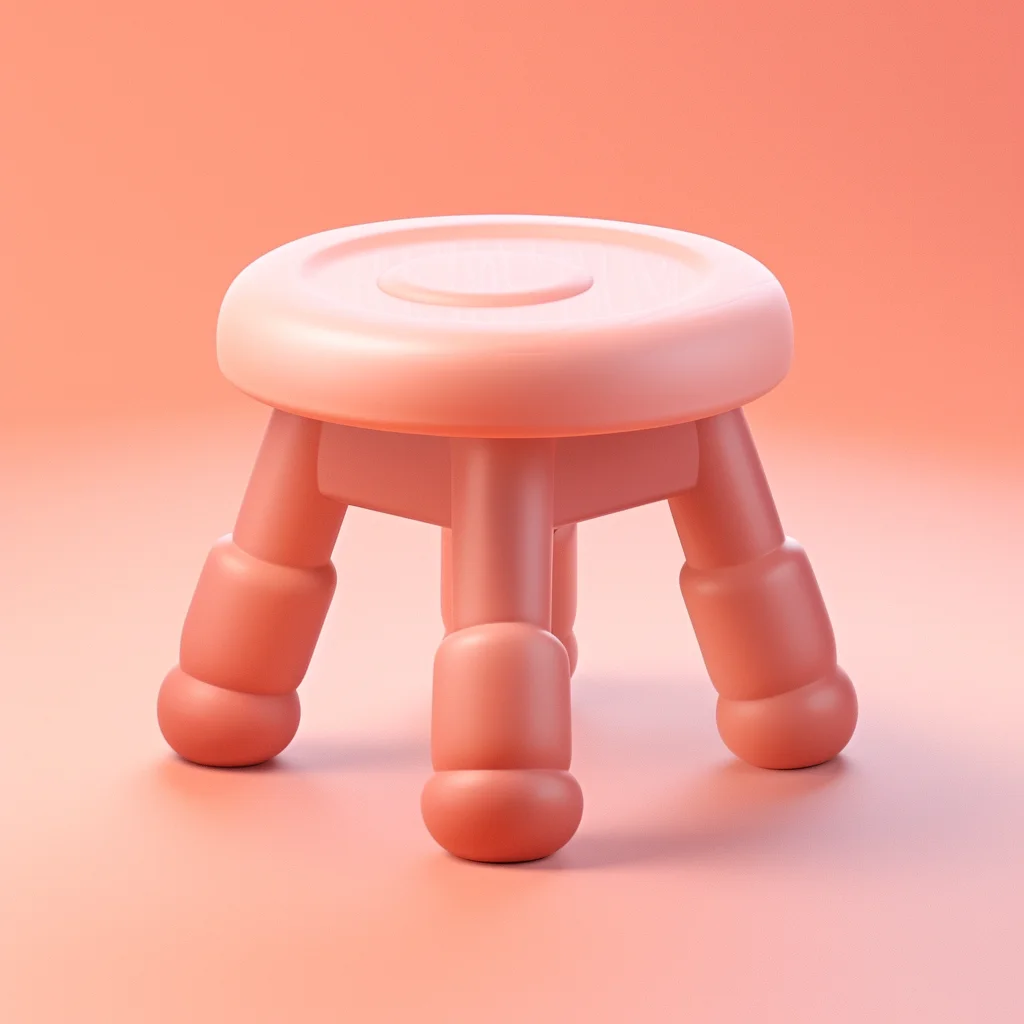 stool 3D icon game cartoon cute lovely