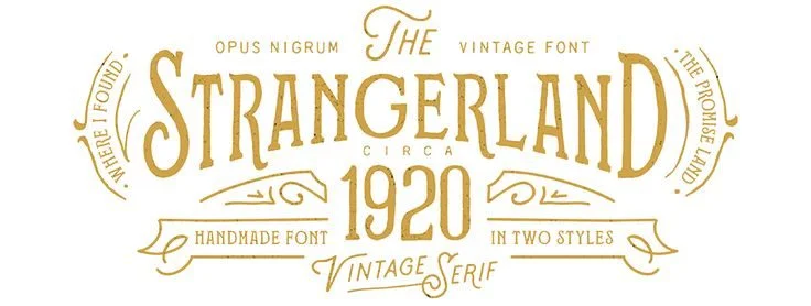 Strangerland Gold White Font Handmade
