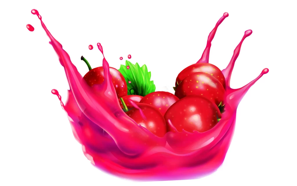 Strawberry Juice Splash Red Fresh Advertising