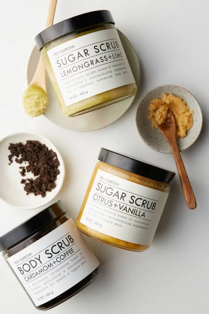 Sugar Scrubs Lemongrass+Lime Citrus+Vanilla Cardamom+Coffee White