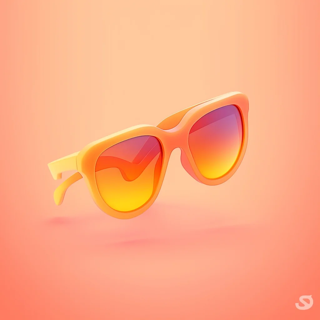 sunglasses glasses eyeglasses 3D icon game cartoon cute lovely