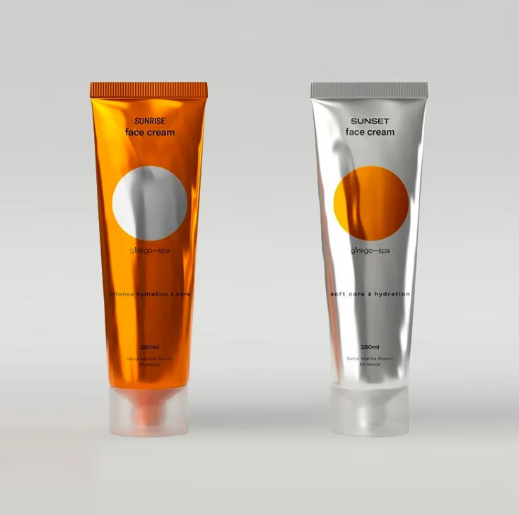 Sunrise Face Cream Tube Orange Minimalist Skincare