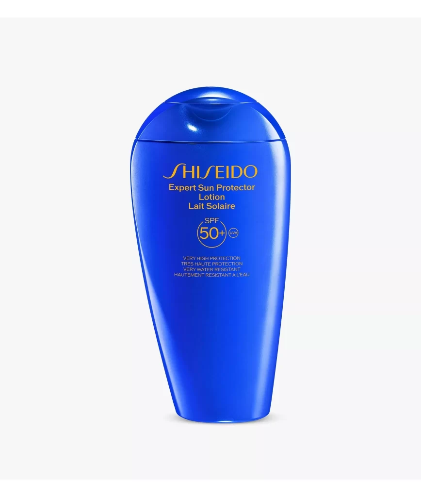 Sunscreen Bottle Blue Gold