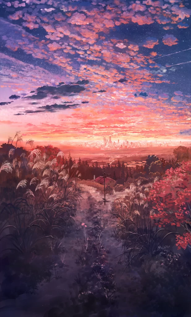 Sunset Sky Pink Orange Cityscape Nature