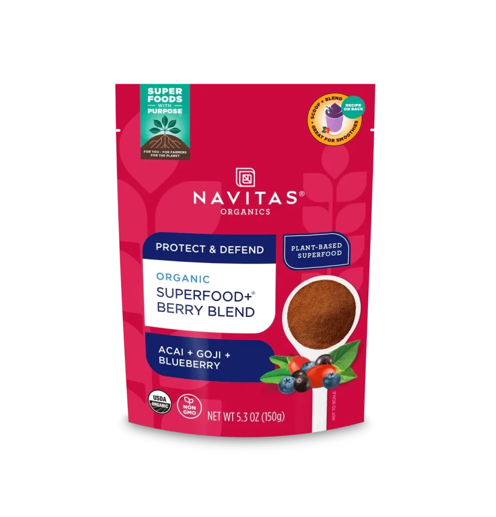 Superfood Powder Red Blue Organic Plant
