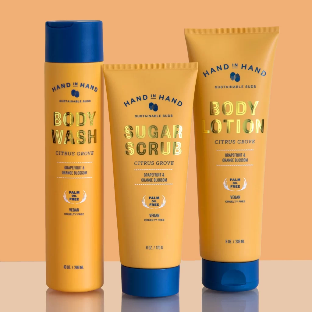 Sustainable Skincare Tube Yellow Citrus Grove Vegan