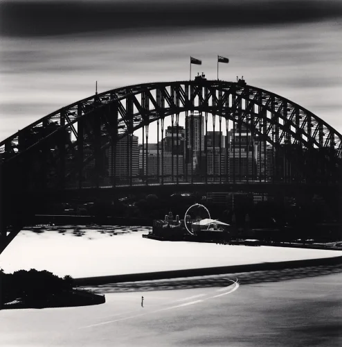 Sydney Bridge Cityscape High Contrast Dramatic Atmospheric