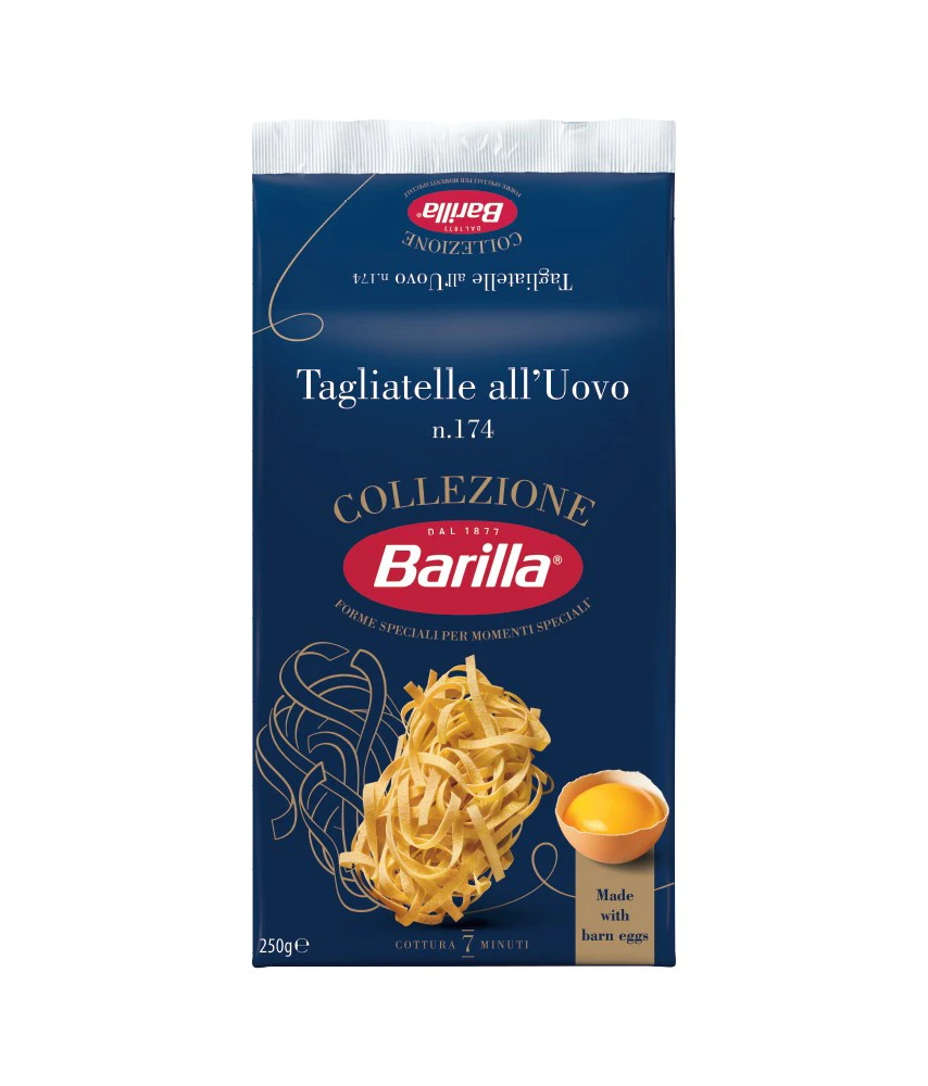 Tagliatelle Pasta Blue Red White Elegant