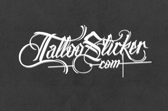Tattoo Sticker White Black Temporary