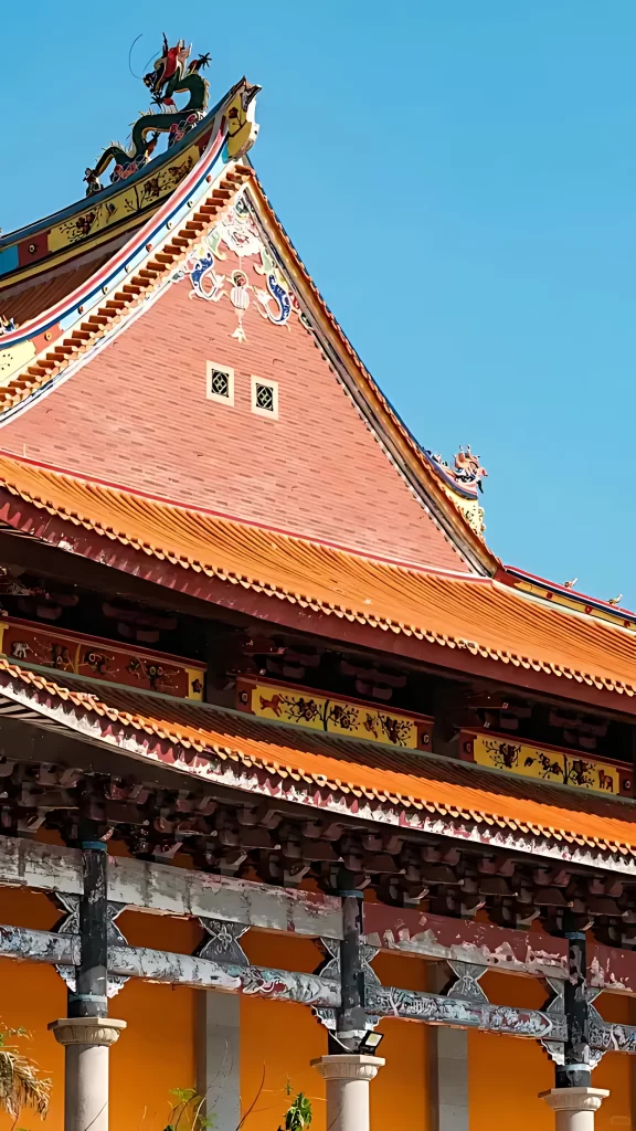 Traditional Architecture Red Orange Yellow Patterns