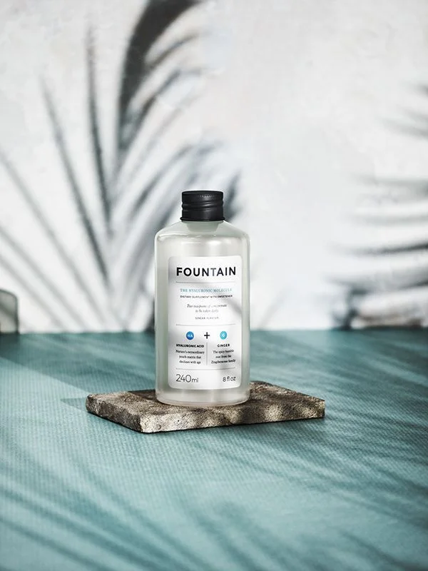 Translucent Bottle Black Cap Minimalist Skincare Hyaluronic Acid