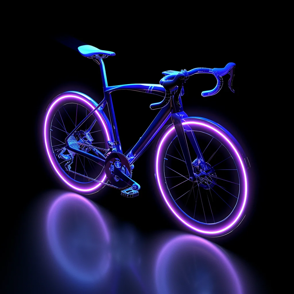 transparent 3D structure bicycle bike blue