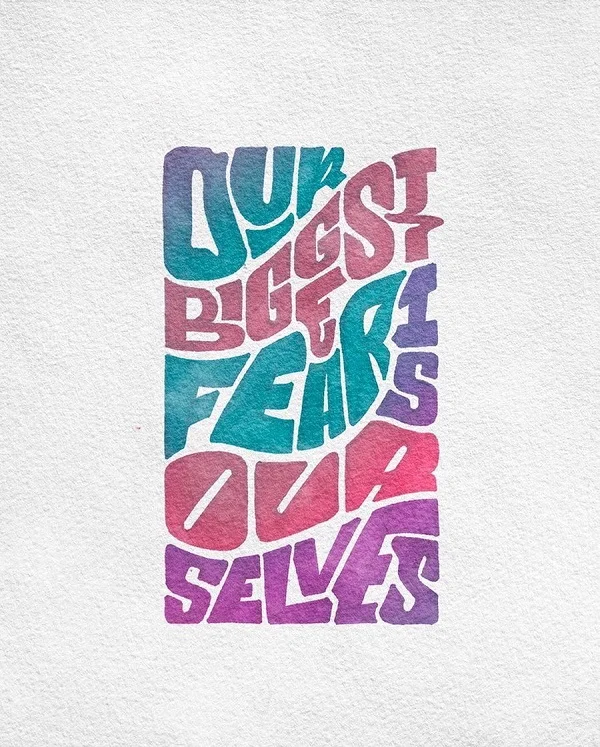 Typography Artwork Colorful Inspirational Quote