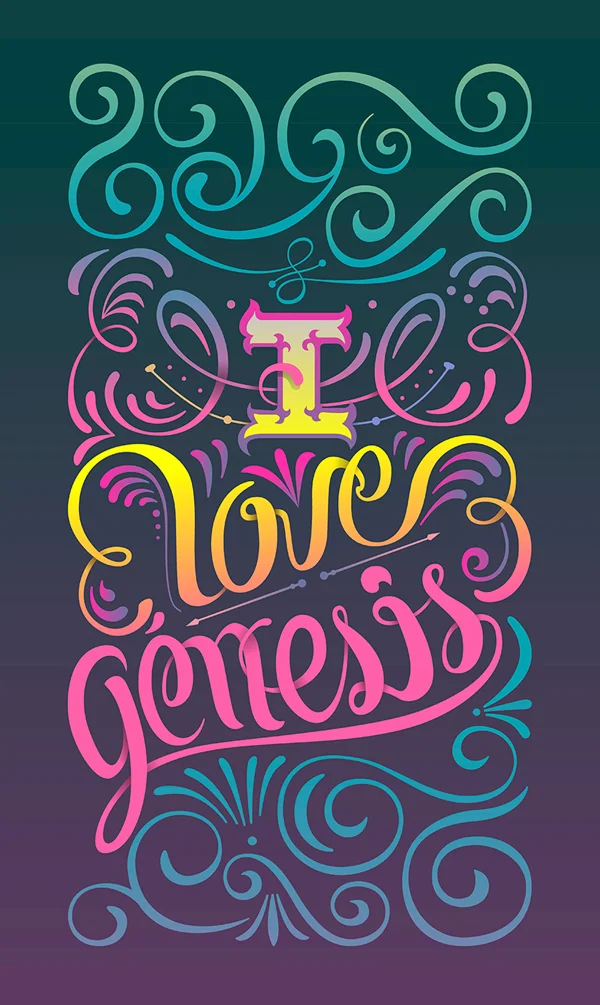 Typography Artwork Rainbow Purple Poster