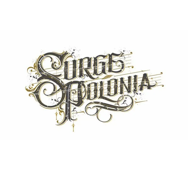 Typography Black Gold Calligraphy Artistic