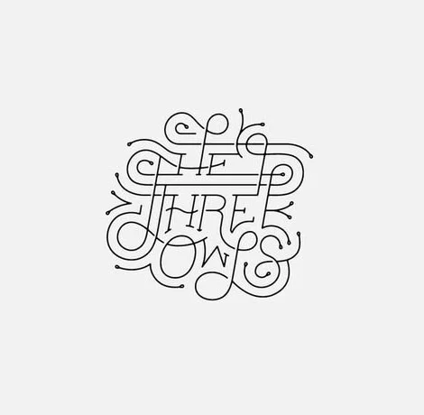 Typography Black White Calligraphy Artistic
