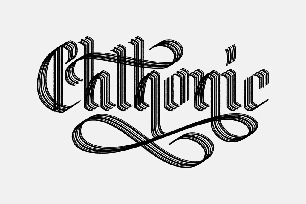Typography Black White Calligraphy V1