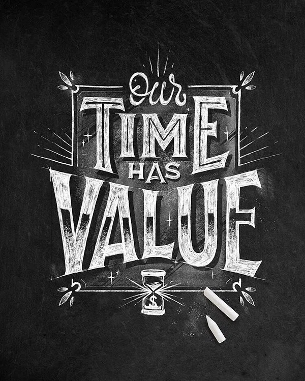 Typography Black White Chalkboard Motivational Quote