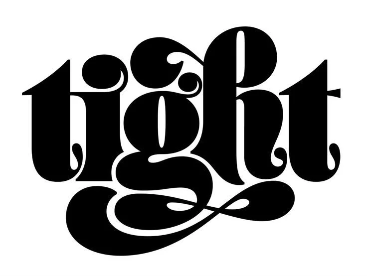 Typography Black White Decorative Lettering