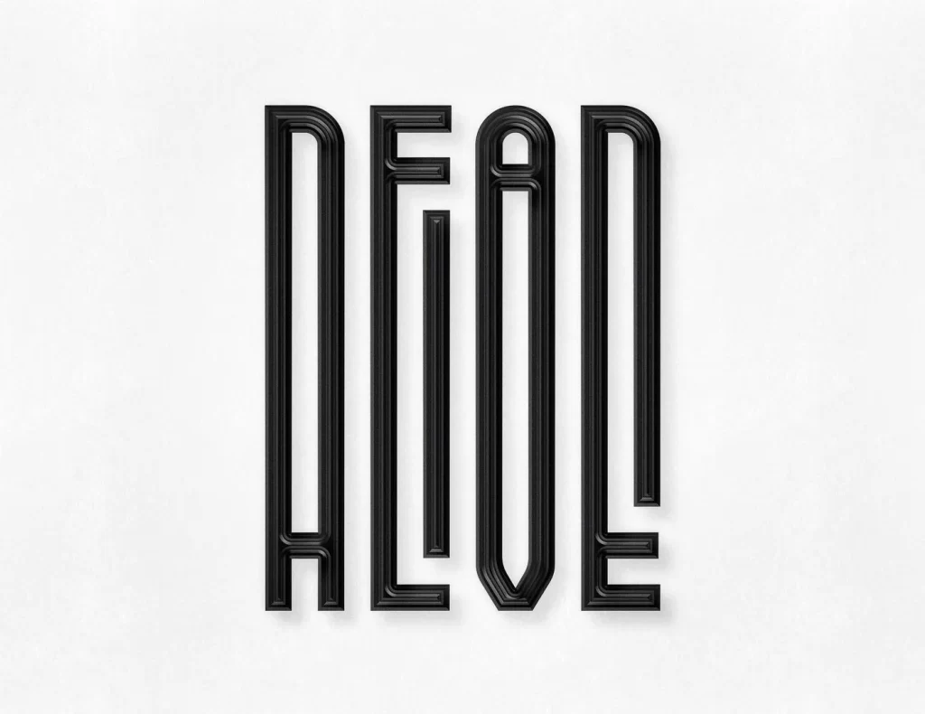 Typography Black White Futuristic