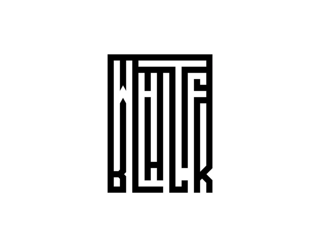 Typography Black White Geometric V1
