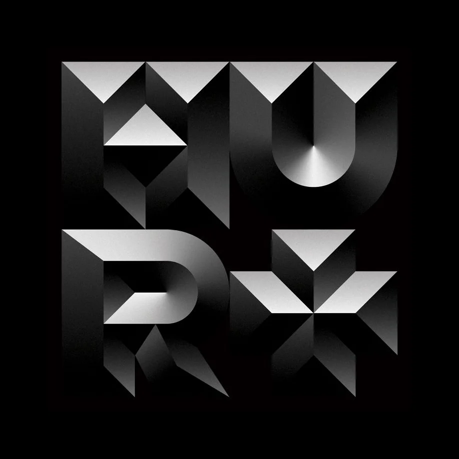 Typography Black White Geometric Artistic