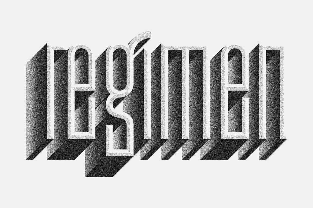 Typography Black White Graphic Design